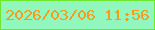 文字の大きさ：2、枠の色：6de82e、背景の色：92f7bc、文字の色：f59c1f 無料ブログパーツのブログ時計