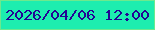 文字の大きさ：3、枠の色：6de98d、背景の色：1dedaf、文字の色：230494 無料ブログパーツのブログ時計
