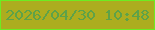 文字の大きさ：5、枠の色：6dec22、背景の色：acad1f、文字の色：5ea248 無料ブログパーツのブログ時計