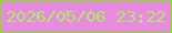 文字の大きさ：1、枠の色：6def08、背景の色：e88be0、文字の色：abee62 無料ブログパーツのブログ時計