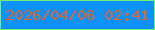 文字の大きさ：2、枠の色：6df075、背景の色：0e92f7、文字の色：d86733 無料ブログパーツのブログ時計
