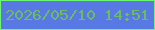 文字の大きさ：1、枠の色：6df471、背景の色：5879e3、文字の色：6ebb66 無料ブログパーツのブログ時計