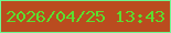 文字の大きさ：1、枠の色：6df891、背景の色：ba4c1f、文字の色：5cde2f 無料ブログパーツのブログ時計