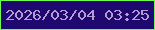 文字の大きさ：1、枠の色：6dfd4d、背景の色：1f0970、文字の色：b39ccf 無料ブログパーツのブログ時計