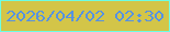 文字の大きさ：2、枠の色：6dfde4、背景の色：d3c548、文字の色：5692e2 無料ブログパーツのブログ時計