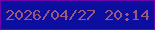 文字の大きさ：3、枠の色：6e02ab、背景の色：0c0e9f、文字の色：9b5780 無料ブログパーツのブログ時計