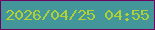 文字の大きさ：4、枠の色：6e045f、背景の色：43979b、文字の色：b0d038 無料ブログパーツのブログ時計