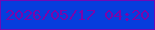 文字の大きさ：3、枠の色：6e09b6、背景の色：063ddd、文字の色：7a04aa 無料ブログパーツのブログ時計