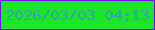 文字の大きさ：2、枠の色：6e10f3、背景の色：1ce626、文字の色：34a5b0 無料ブログパーツのブログ時計