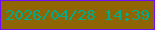 文字の大きさ：4、枠の色：6e10f8、背景の色：8f6504、文字の色：01aa8b 無料ブログパーツのブログ時計