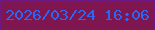 文字の大きさ：4、枠の色：6e1883、背景の色：7f164f、文字の色：2b67f4 無料ブログパーツのブログ時計