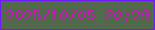 文字の大きさ：4、枠の色：6e1bfb、背景の色：53694b、文字の色：c615b8 無料ブログパーツのブログ時計