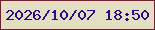 文字の大きさ：3、枠の色：6e222f、背景の色：e4dfc3、文字の色：2b0d87 無料ブログパーツのブログ時計