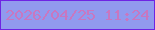 文字の大きさ：4、枠の色：6e24e3、背景の色：919aee、文字の色：c877c0 無料ブログパーツのブログ時計