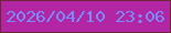 文字の大きさ：3、枠の色：6e2738、背景の色：b226a4、文字の色：788bf8 無料ブログパーツのブログ時計