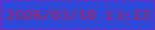文字の大きさ：1、枠の色：6e2ec3、背景の色：2d47d9、文字の色：af205c 無料ブログパーツのブログ時計