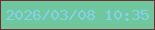文字の大きさ：3、枠の色：6e3035、背景の色：70c79e、文字の色：85d2e8 無料ブログパーツのブログ時計
