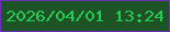 文字の大きさ：4、枠の色：6e31ba、背景の色：1e5326、文字の色：21ce56 無料ブログパーツのブログ時計