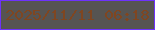 文字の大きさ：3、枠の色：6e32fb、背景の色：565452、文字の色：7f4621 無料ブログパーツのブログ時計