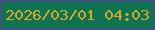 文字の大きさ：5、枠の色：6e34a9、背景の色：0e7350、文字の色：d8a726 無料ブログパーツのブログ時計