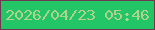 文字の大きさ：2、枠の色：6e3852、背景の色：22c666、文字の色：b2d08e 無料ブログパーツのブログ時計