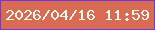 文字の大きさ：1、枠の色：6e38dc、背景の色：d96b55、文字の色：ddf9eb 無料ブログパーツのブログ時計