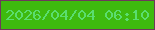 文字の大きさ：3、枠の色：6e395b、背景の色：3eba0e、文字の色：5add6f 無料ブログパーツのブログ時計