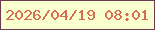 文字の大きさ：1、枠の色：6e3a4f、背景の色：f9ffcf、文字の色：d86b54 無料ブログパーツのブログ時計