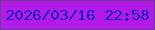 文字の大きさ：4、枠の色：6e3c8c、背景の色：b31ce8、文字の色：1b15c0 無料ブログパーツのブログ時計