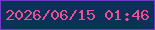 文字の大きさ：4、枠の色：6e3cc7、背景の色：0c3158、文字の色：e95096 無料ブログパーツのブログ時計