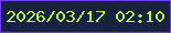 文字の大きさ：3、枠の色：6e3dff、背景の色：18213f、文字の色：baf041 無料ブログパーツのブログ時計