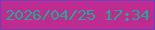 文字の大きさ：5、枠の色：6e3ebd、背景の色：be2c92、文字の色：1ea990 無料ブログパーツのブログ時計