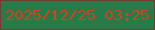 文字の大きさ：5、枠の色：6e3f2f、背景の色：2a7948、文字の色：d1451e 無料ブログパーツのブログ時計