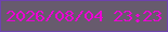文字の大きさ：4、枠の色：6e41b0、背景の色：675b6d、文字の色：eb03d4 無料ブログパーツのブログ時計