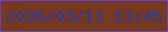 文字の大きさ：1、枠の色：6e41bd、背景の色：76381f、文字の色：2a3ba3 無料ブログパーツのブログ時計
