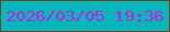 文字の大きさ：2、枠の色：6e4412、背景の色：08b7bb、文字の色：c41fde 無料ブログパーツのブログ時計