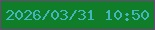 文字の大きさ：1、枠の色：6e447a、背景の色：107d28、文字の色：40b7ba 無料ブログパーツのブログ時計