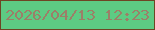 文字の大きさ：1、枠の色：6e4523、背景の色：5dcb83、文字の色：9c7f68 無料ブログパーツのブログ時計