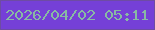 文字の大きさ：3、枠の色：6e4ca3、背景の色：7540d7、文字の色：88baa3 無料ブログパーツのブログ時計