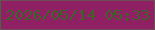 文字の大きさ：5、枠の色：6e4d59、背景の色：902064、文字の色：41612b 無料ブログパーツのブログ時計