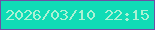 文字の大きさ：1、枠の色：6e4fa5、背景の色：10dcb6、文字の色：abf1d4 無料ブログパーツのブログ時計