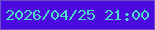 文字の大きさ：2、枠の色：6e4fc9、背景の色：4a0adf、文字の色：4ddaca 無料ブログパーツのブログ時計