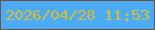 文字の大きさ：4、枠の色：6e5140、背景の色：4babf7、文字の色：d4bd30 無料ブログパーツのブログ時計