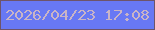 文字の大きさ：3、枠の色：6e546a、背景の色：6878f4、文字の色：c9b4c6 無料ブログパーツのブログ時計