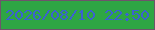 文字の大きさ：2、枠の色：6e546b、背景の色：2ea644、文字の色：3b61d2 無料ブログパーツのブログ時計