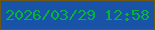 文字の大きさ：1、枠の色：6e5613、背景の色：1953a8、文字の色：09b13f 無料ブログパーツのブログ時計