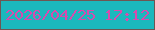 文字の大きさ：5、枠の色：6e5652、背景の色：1bb8bd、文字の色：d74bae 無料ブログパーツのブログ時計