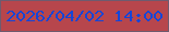文字の大きさ：1、枠の色：6e5b6e、背景の色：b7464c、文字の色：1645d7 無料ブログパーツのブログ時計