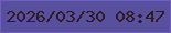 文字の大きさ：3、枠の色：6e5fc0、背景の色：59509d、文字の色：2c1b22 無料ブログパーツのブログ時計