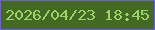 文字の大きさ：3、枠の色：6e61d2、背景の色：446923、文字の色：9cd36a 無料ブログパーツのブログ時計